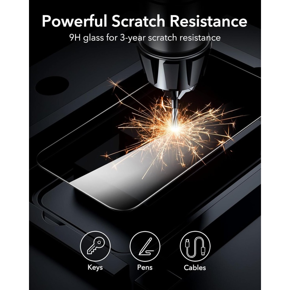Folie pentru Samsung Galaxy A10 / Galaxy A10s / Galaxy M10 / Galaxy M01s, SKYDDAR INNOVATION, Protectie 9H, 0.3mm, Clear Vision, set cu sticker, Transparent - 2 | YEO