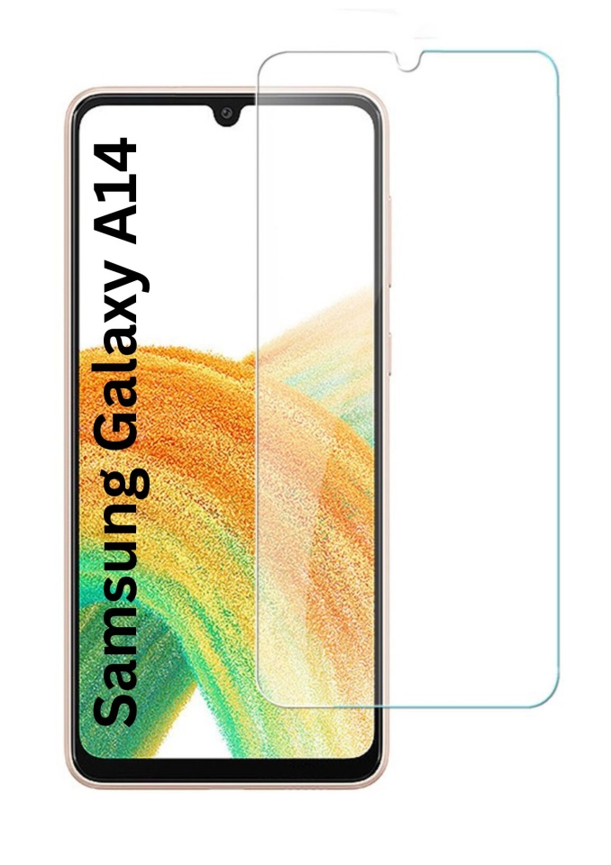 Folie pentru Samsung Galaxy A14 5G / Galaxy A14 4G, SKYDDAR INNOVATION, Protectie 9H, 0.3mm, Clear Vision, set cu sticker, Transparent