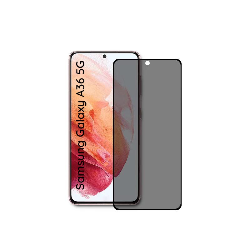 Folie pentru Samsung Galaxy A36 5G / Galaxy A56 5G, Anti-spy Ultra HD, Protectie 9H, Montare Simplă, SKYDDAR 111D Privacy - Black Frame