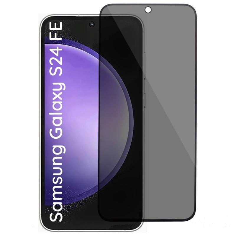 Folie pentru Samsung Galaxy S24 FE, Anti-spy Ultra HD, Protectie 9H, Montare Simplă, 111D, Privacy, set cu sticker