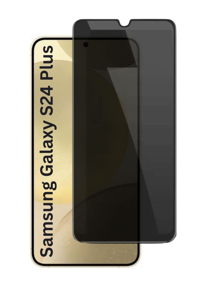 Folie pentru Samsung Galaxy S24 Plus / Galaxy S25 Plus, Anti-spy Ultra HD, Protectie 9H, Montare Simplă, 111D, Privacy, set cu sticker