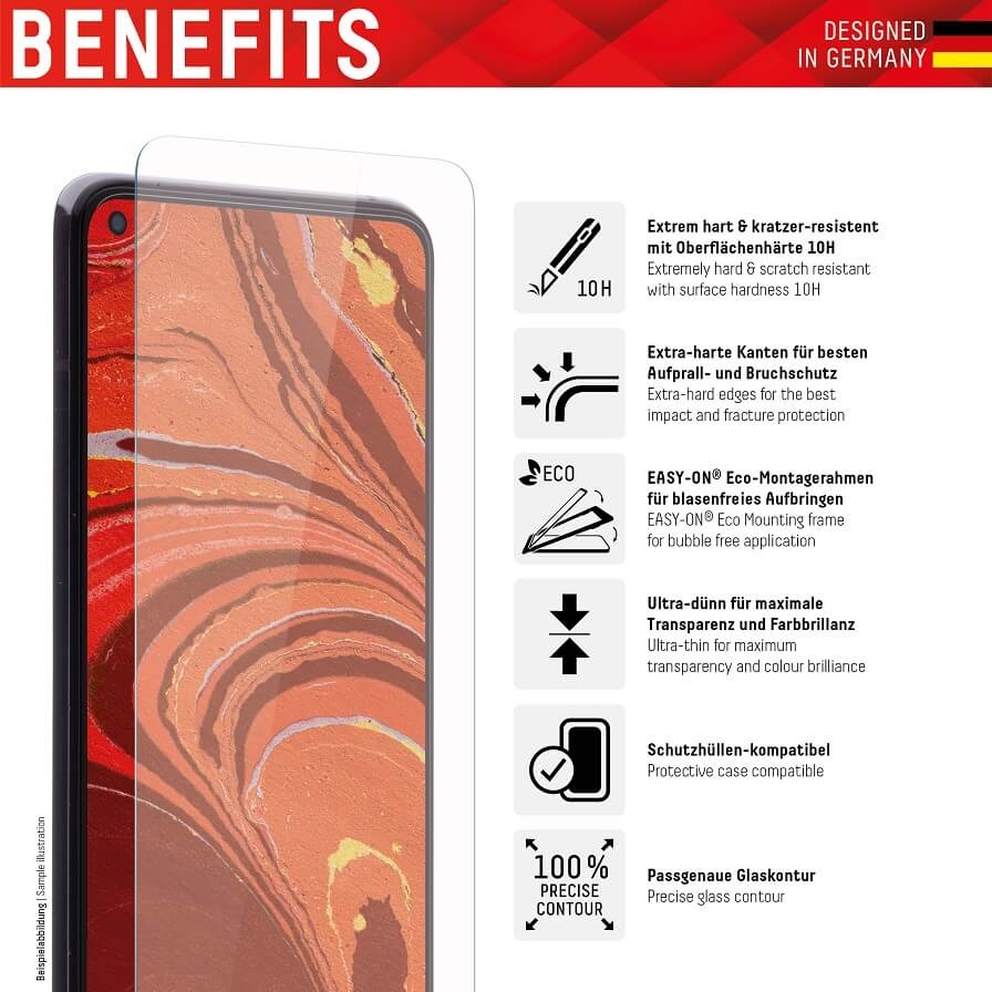 Folie Premium pentru Xiaomi Redmi Note 11S 5G, Displex, sticla securizata, cadru de monatare, priectat in Germania, Transparent - 1 | YEO