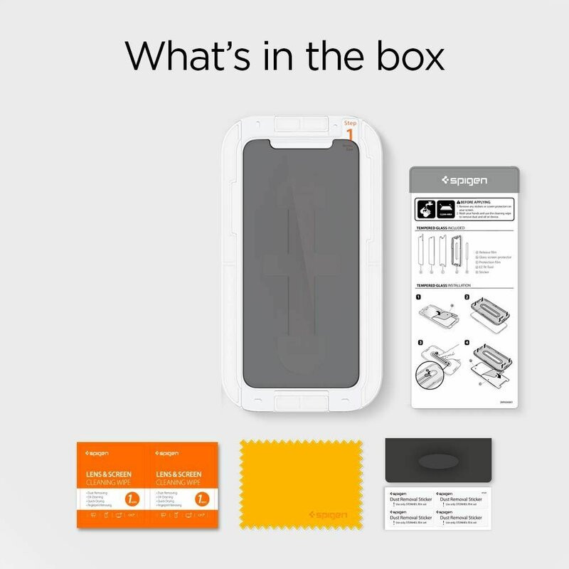 Folie sticla iPhone 11 / XR, Glass.TR Align Master Spigen - Privacy - 1 | YEO