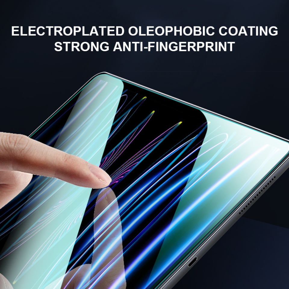 Folie sticla pentru iPad Pro 11 (2024), Claritate si Protectie Maxima, 0.33mm, Strat Oleofobic Anti-Amprenta, SKDR 3D Tab Glass - Transparent - 3 | YEO