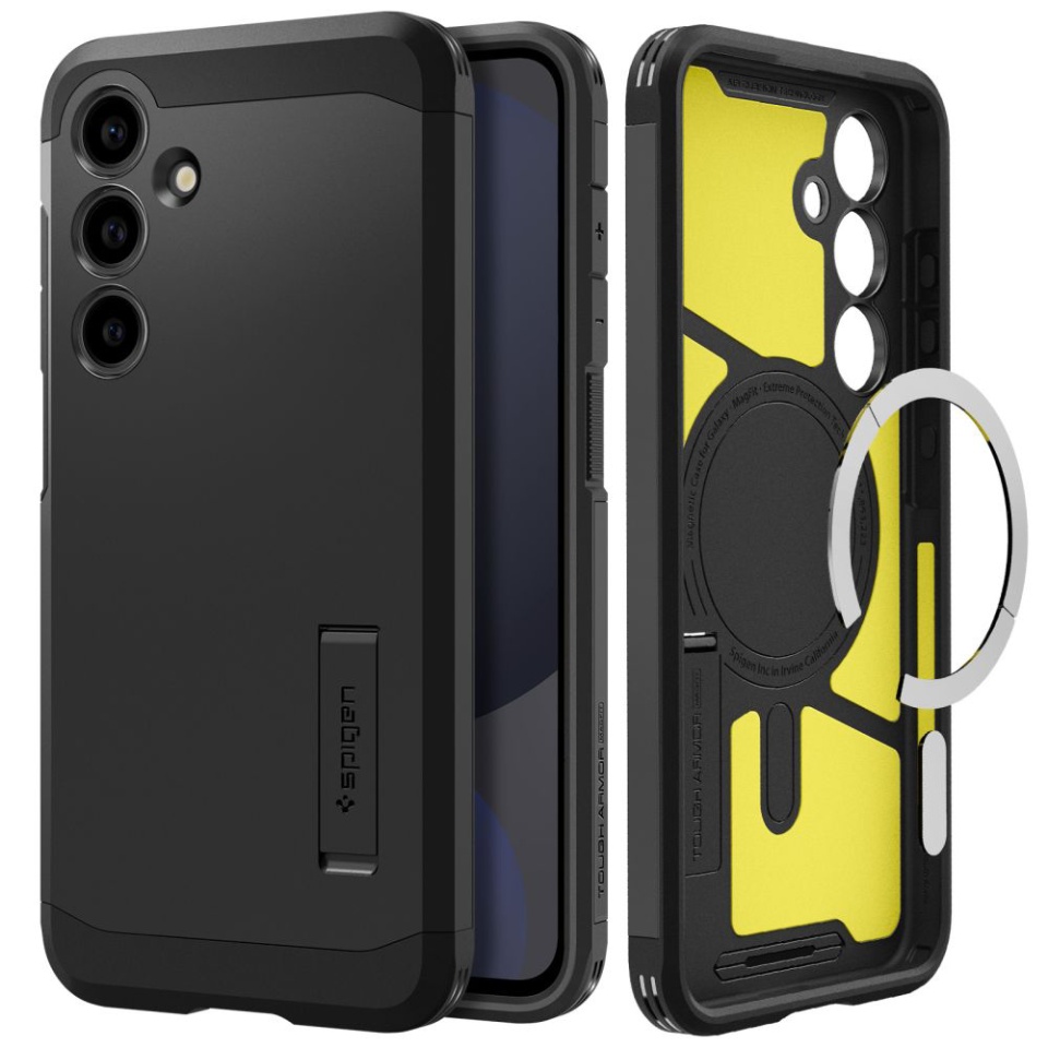 Husa Antisoc Samsung Galaxy S24 FE, Spigen Tough Armor - Negru