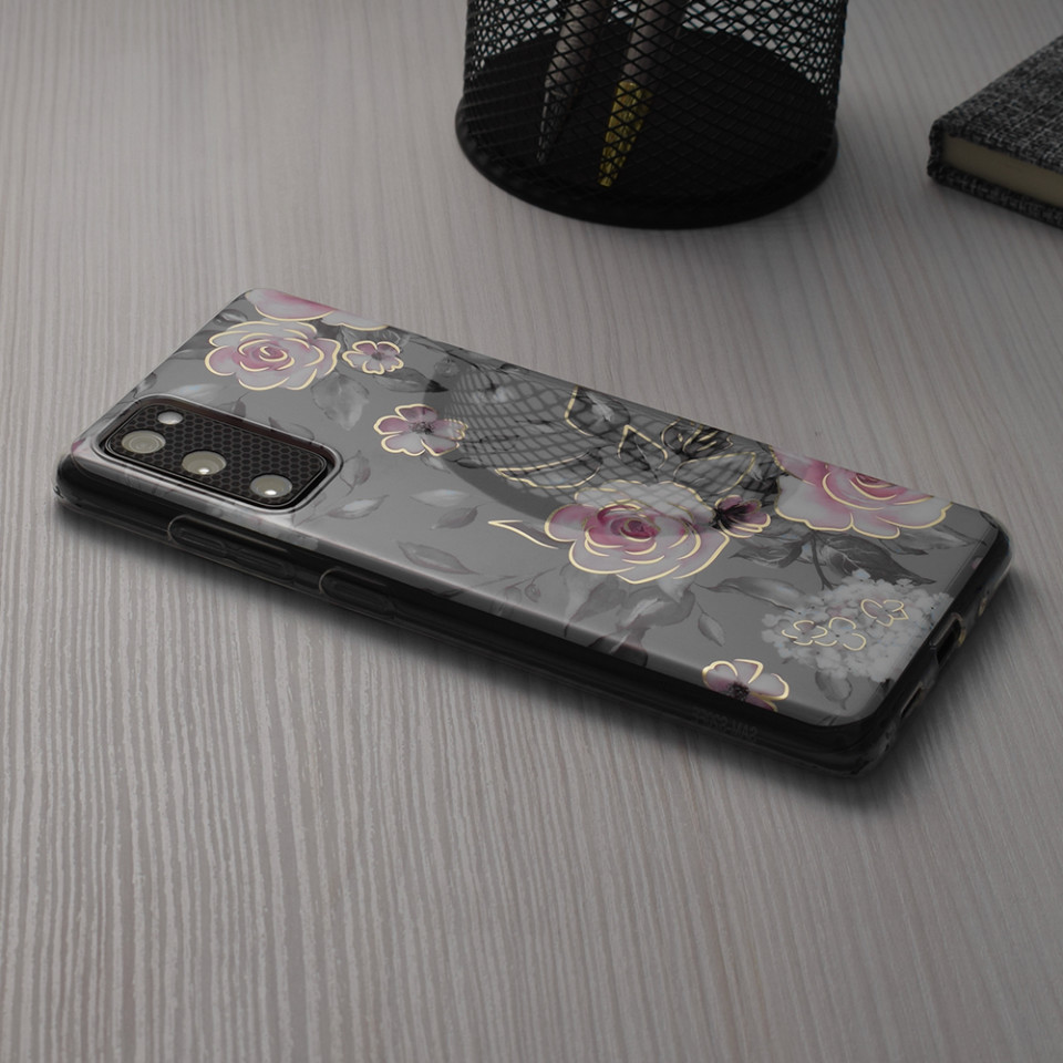 Husa Apple iPhone 14 Plus Marble Series, Techsuit - Bloom of Ruth Gray - 3 | YEO
