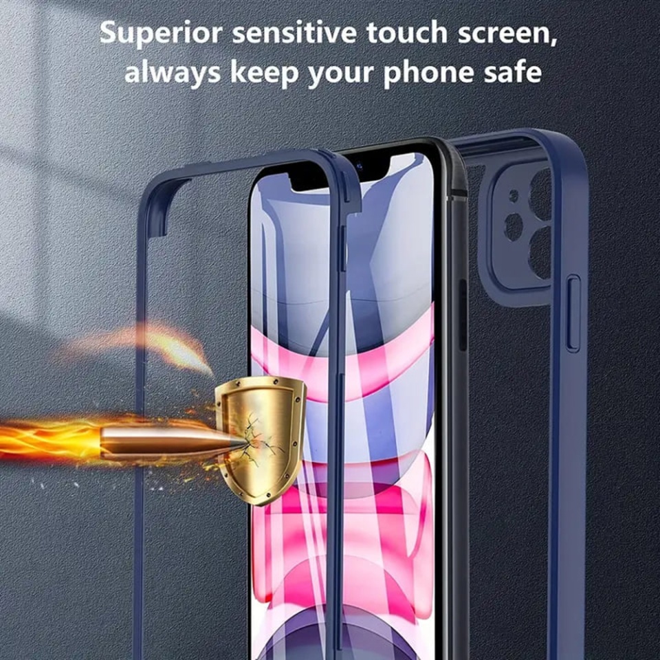Husa + Folie pentru Samsung Galaxy A16 4G / Galaxy A16 5G / Galaxy A17 5G, SKYDDAR INNOVATION, [Pachet 360°] ColorVerse, set cu sticker, Albastru - 1 | YEO