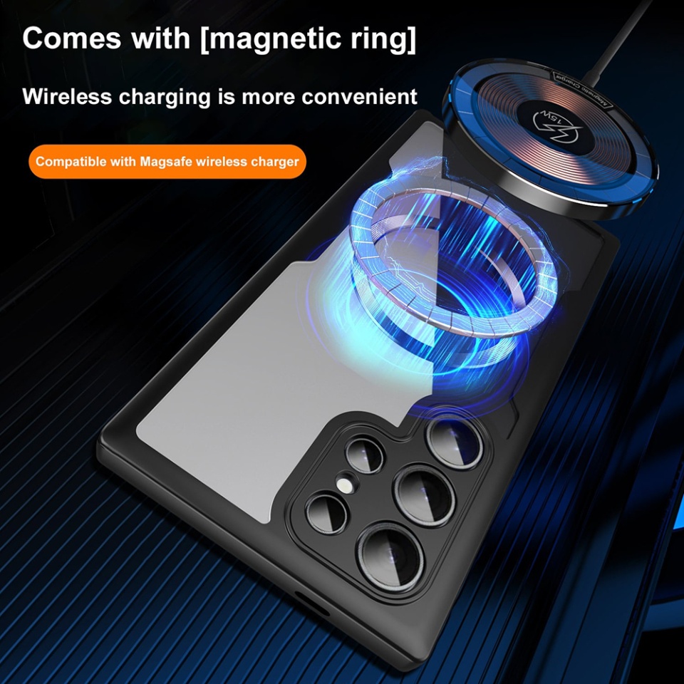 Husa + Folie pentru Samsung Galaxy S24 Ultra, SKYDDAR INNOVATION, [Pachet 360°] ColorVerse MagSafe, set cu sticker, Mov - 2 | YEO