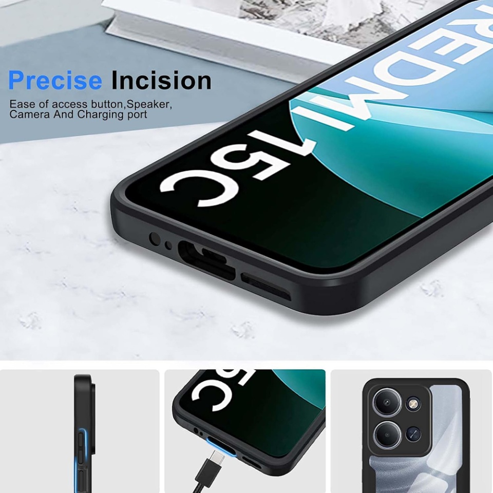 Husa + Folie pentru Xiaomi Redmi 15C 4G / Redmi 15C 5G, SKYDDAR INNOVATION, [Pachet 360°] ColorVerse, set cu sticker, Albastru - 1 | YEO