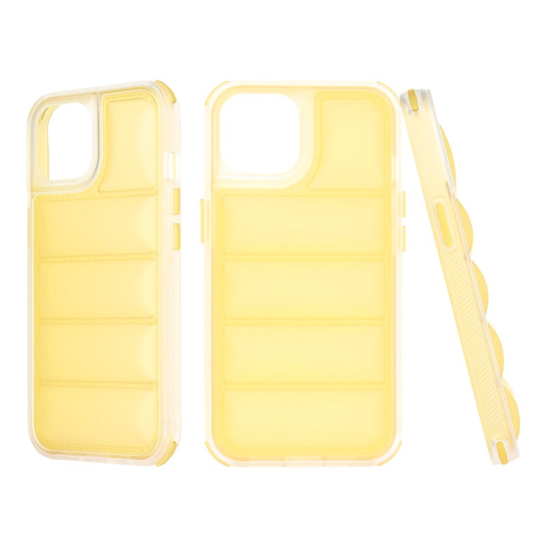 Husa iPhone 14 Pro, Skyddar Luxury Waves - Galben