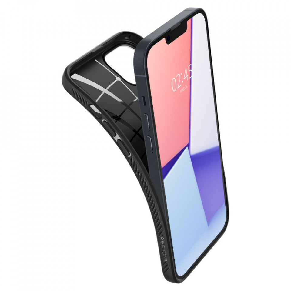 Husa iPhone 14 Spigen Liquid Air - Matte Black - 4 | YEO