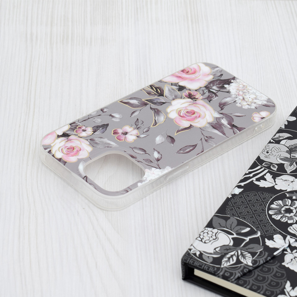 Husa iPhone 15 Marble Series, Techsuit - Bloom of Ruth Gray - 2 | YEO