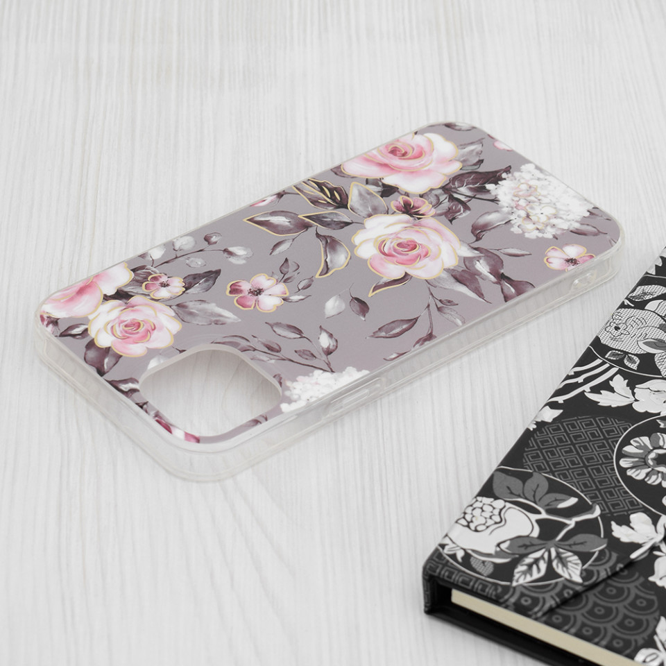 Husa iPhone 15 Plus Marble Series, Techsuit - Bloom of Ruth Gray - 3 | YEO