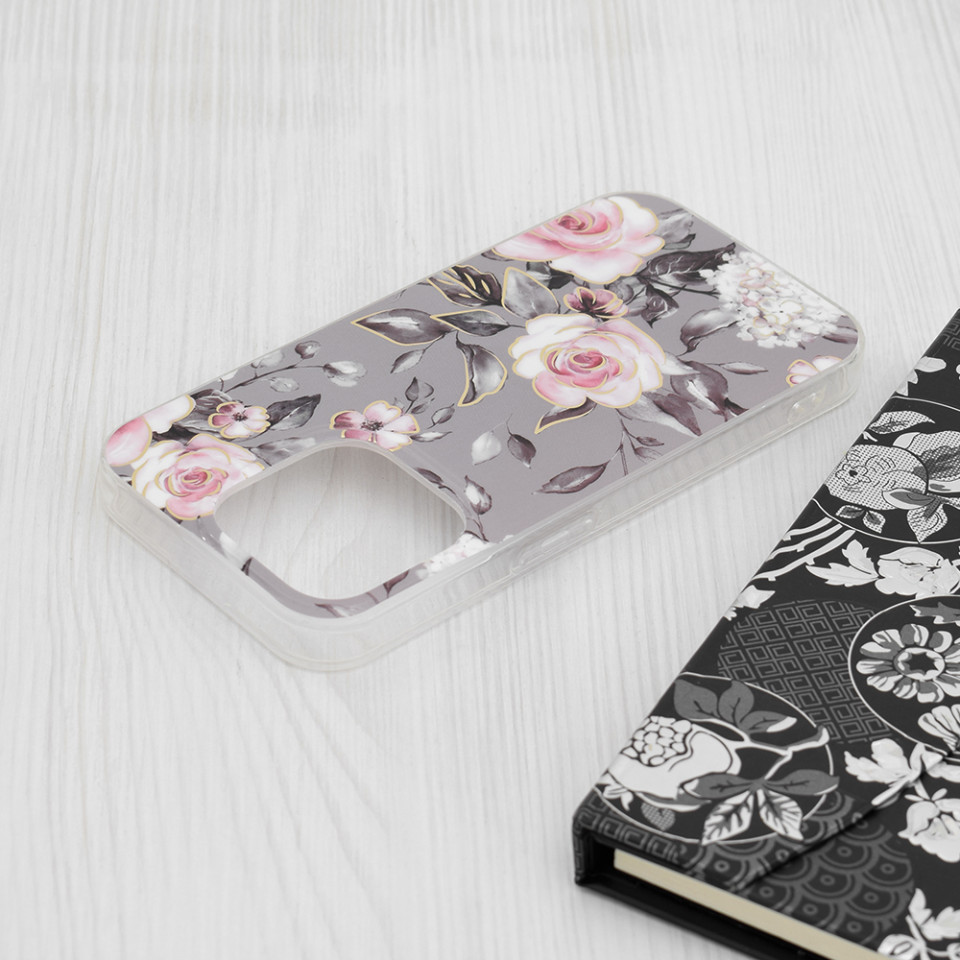 Husa iPhone 15 Pro Marble Series, Techsuit - Bloom of Ruth Gray - 3 | YEO