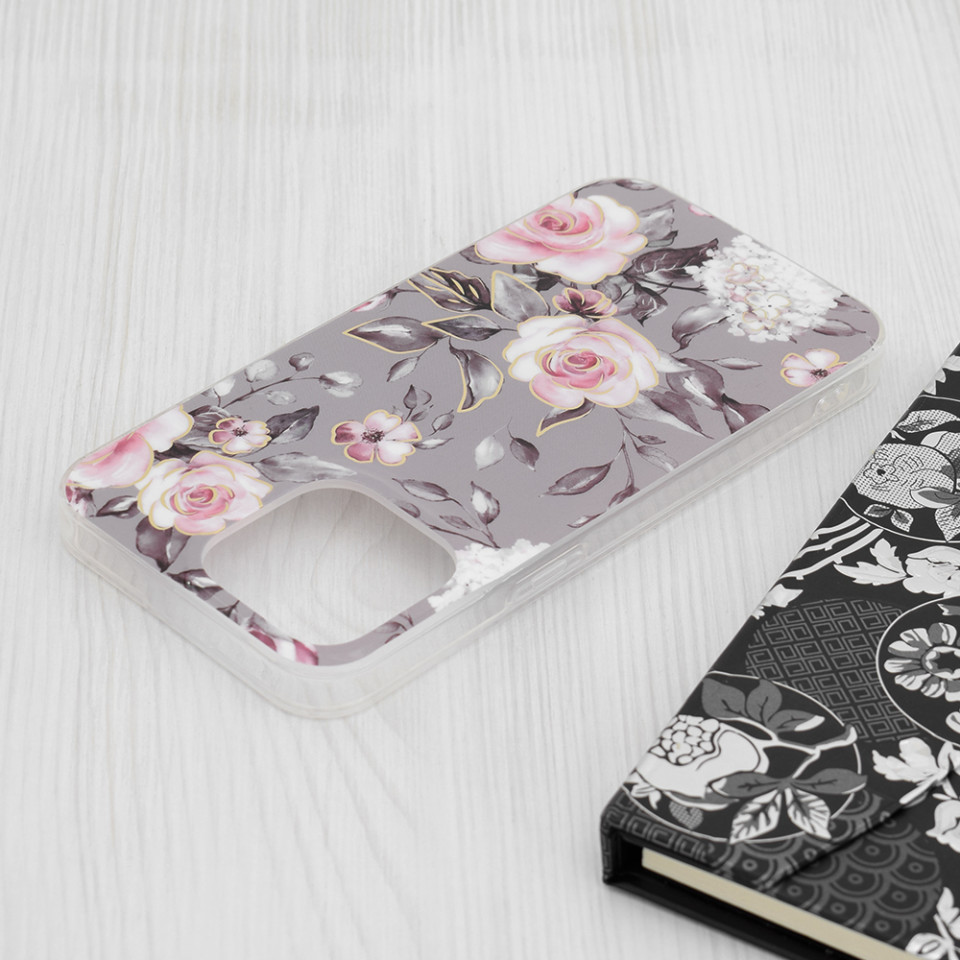 Husa iPhone 15 Pro Max Marble Series, Techsuit - Bloom of Ruth Gray - 3 | YEO