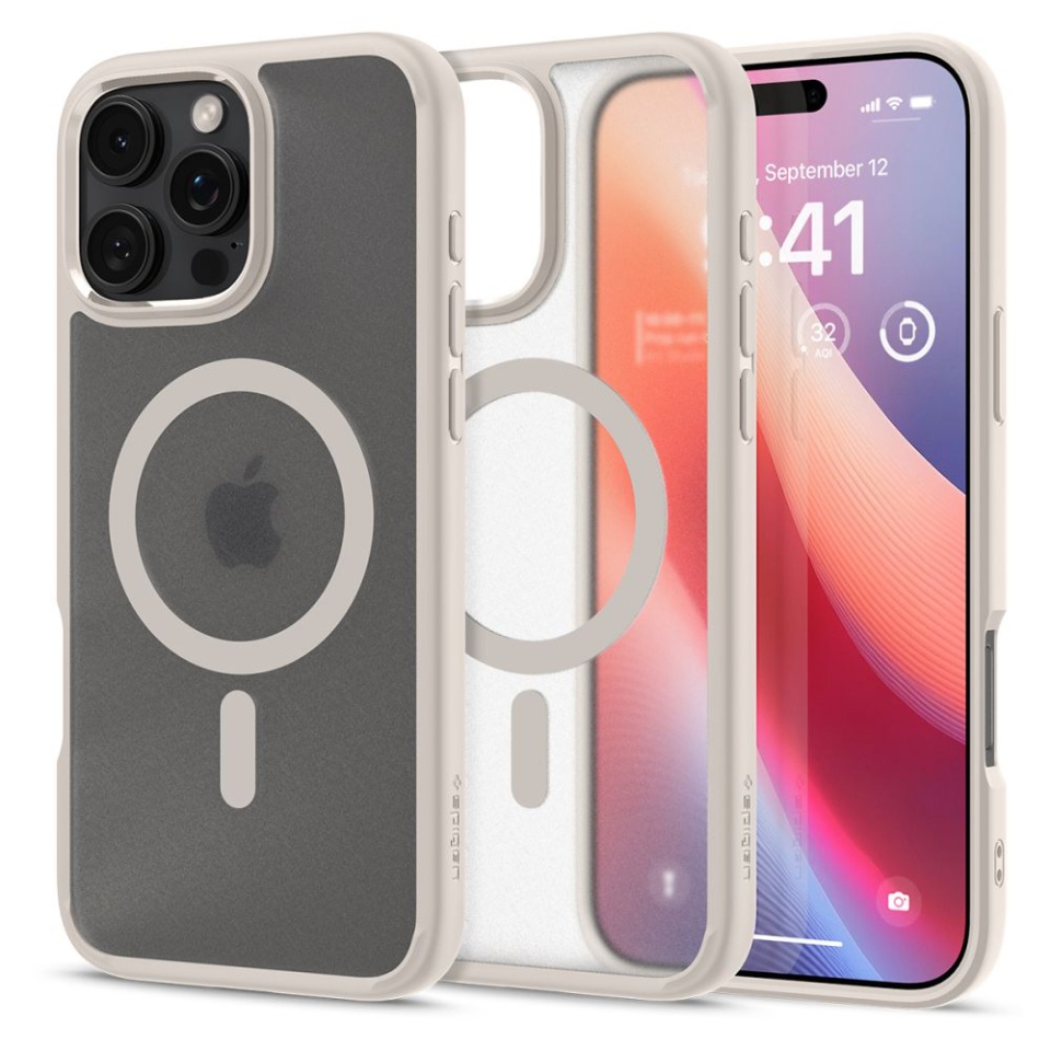 Husa iPhone 16 Pro Max, Ultra Hybrid Spigen - Alb