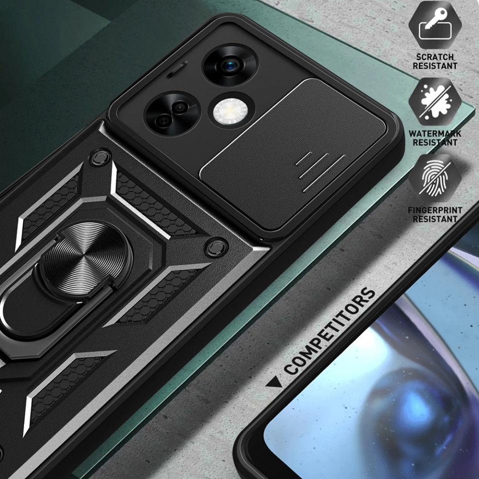 Husa OnePlus Nord CE 3 Lite cu inel magnetic, Techsuit CamShield - Negru - 2 | YEO
