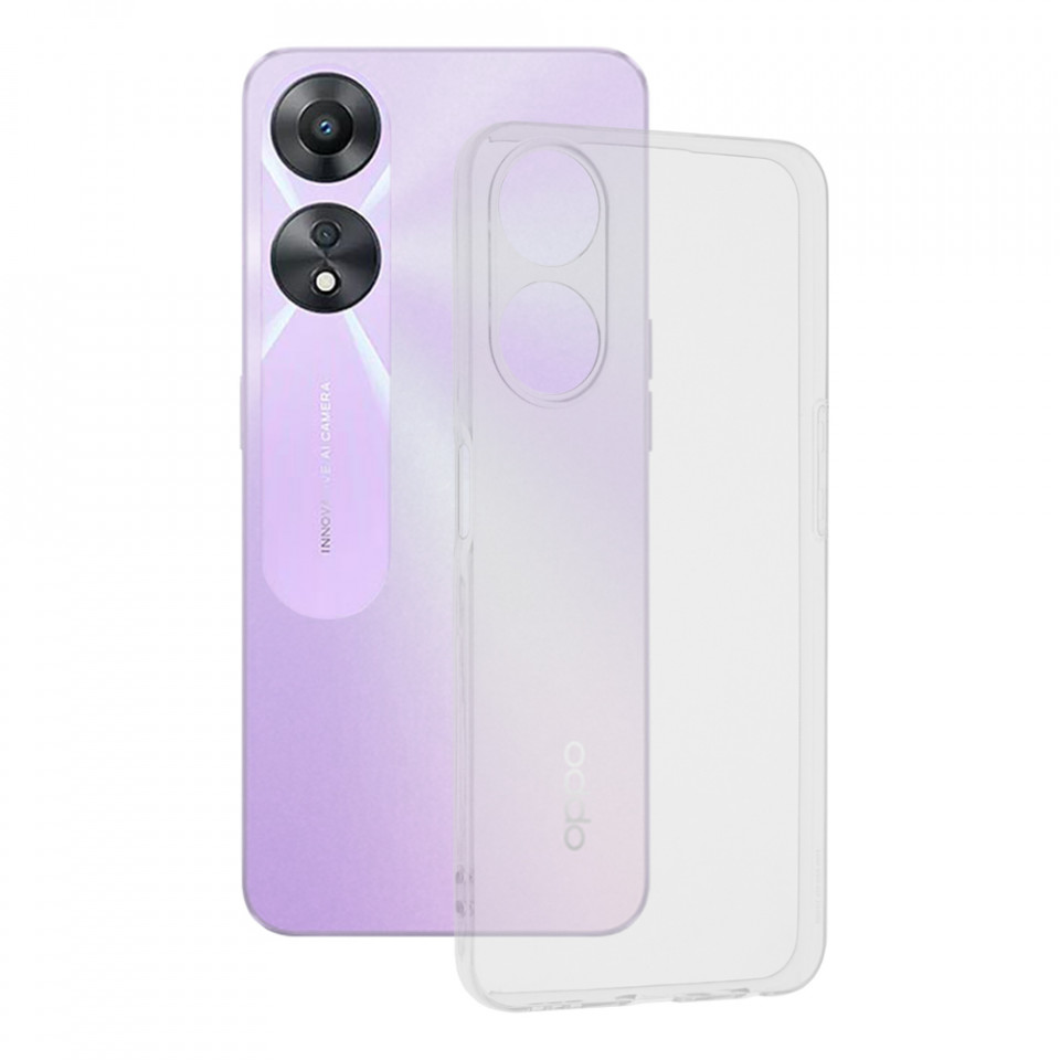 Husa OPPO A58 din silicon TPU slim, Techsuit - Transparent