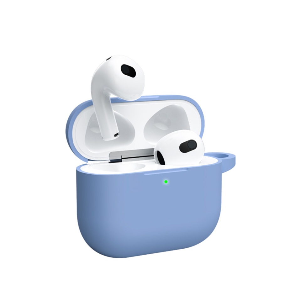 Husa pentru AirPods 3 din silicon moale, Blueo Liquid Silicone, Bleu - 1 | YEO
