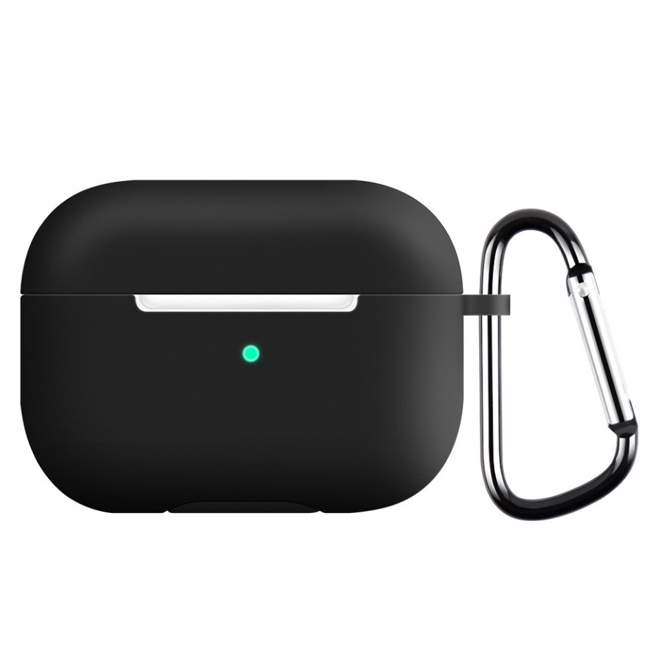 Husa pentru Apple AirPods Pro 1 / 2 din silicon, Techsuit Ultraslim - Negru