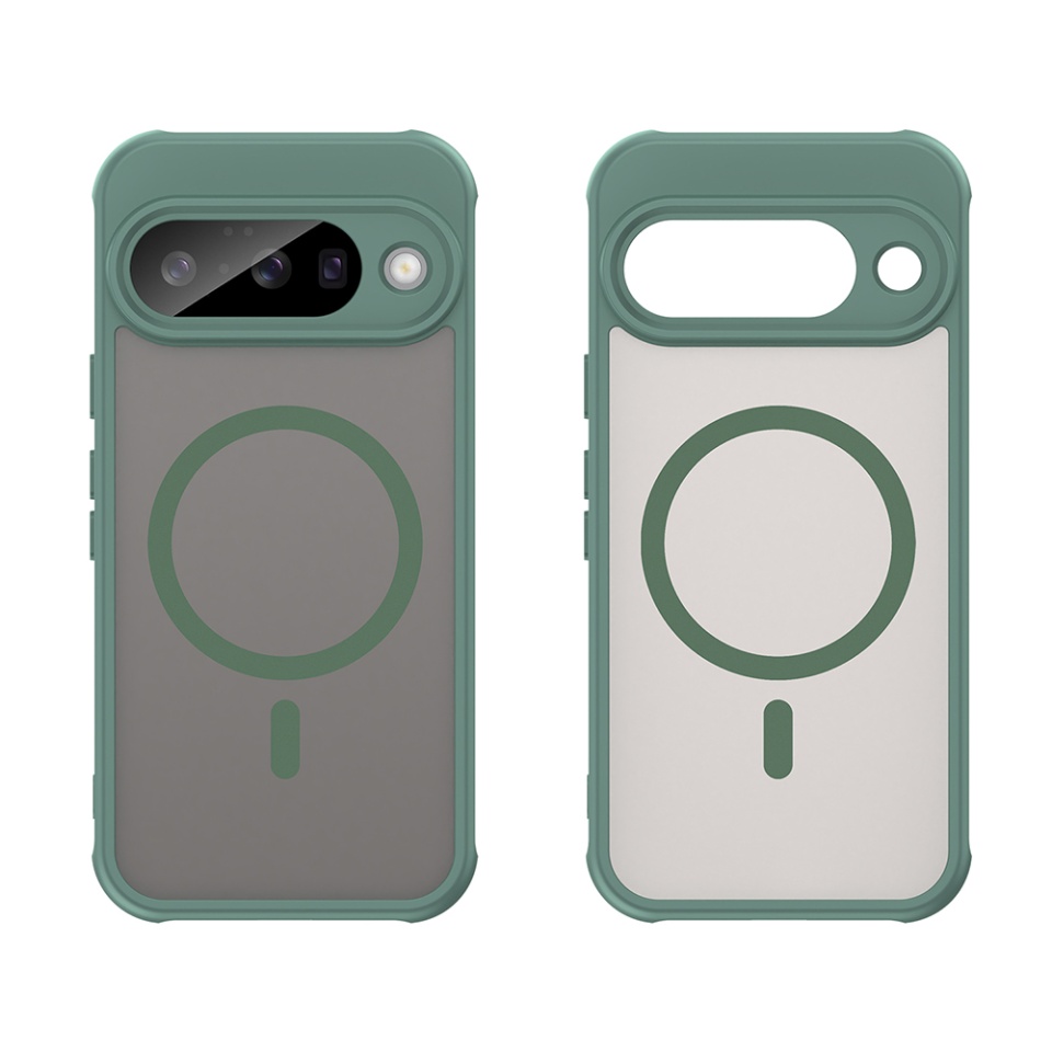 Husa pentru Google Pixel 10, SKYDDAR INNOVATION, HaloFrost MagSafe II, Antisoc, set cu sticker, Verde - 1 | YEO