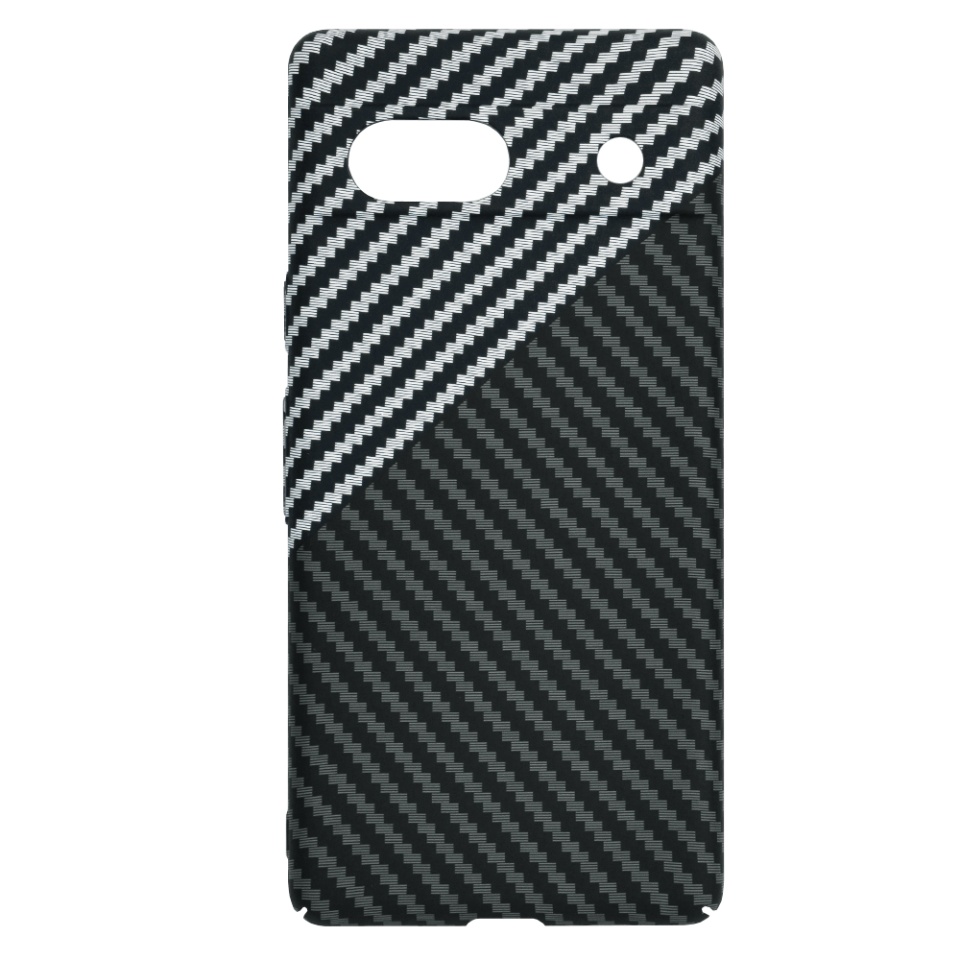 Husa pentru Google Pixel 7a, Finisaj Premium cu Textura de Carbon, Design Elegant, SKDR CarbonFlex - Gri - 3 | YEO