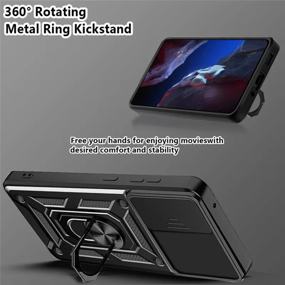 Husa pentru Google Pixel 9 Pro XL cu inel magnetic si protectie camera Skyddar CamShield - Albastru - 1 | YEO