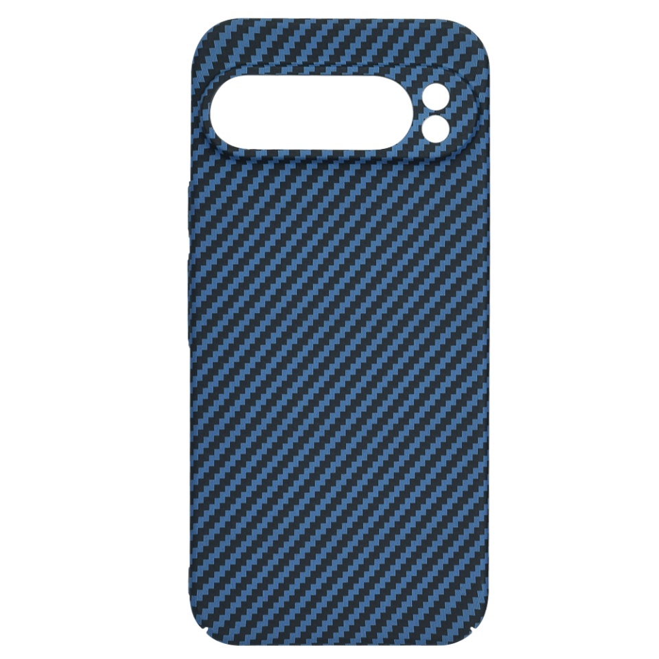 Husa pentru Google Pixel 9 Pro XL, Finisaj Premium cu Textura de Carbon, Design Elegant, SKDR CarbonFlex - Cyan - 2 | YEO