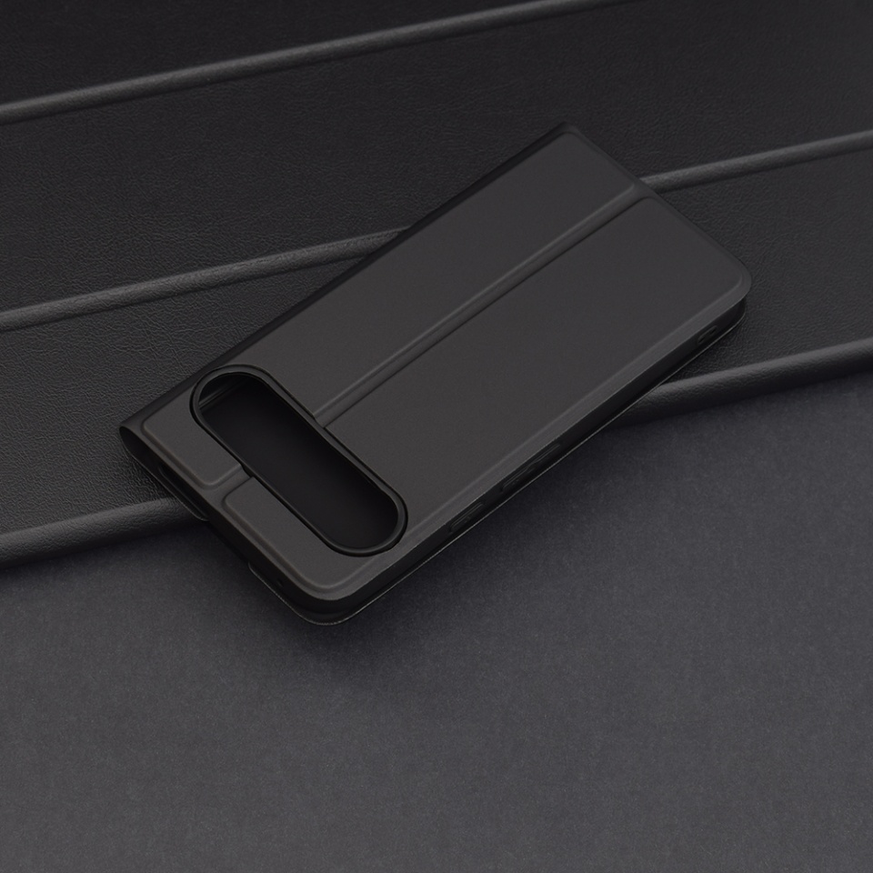 Husa pentru Google Pixel 9 Pro XL, SKYDDAR INNOVATION, Magskin Book, tip Carte cu Portofel Interior, set cu sticker, Negru - 1 | YEO
