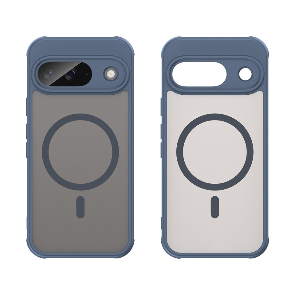 Husa pentru Google Pixel 9, SKYDDAR INNOVATION, HaloFrost MagSafe II, Antisoc, set cu sticker, Bleumarin - 1 | YEO