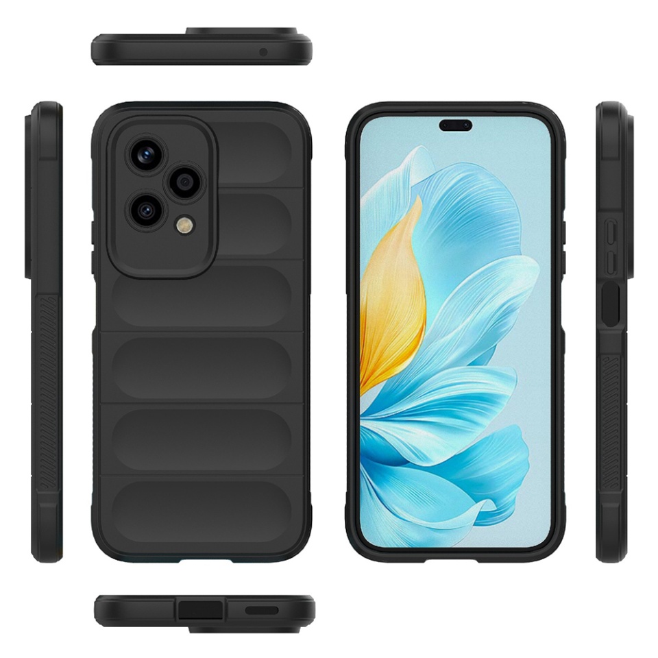 Husa pentru Honor 200 Lite eleganta, din silicon mat, SKDR Vogue - Negru - 1 | YEO