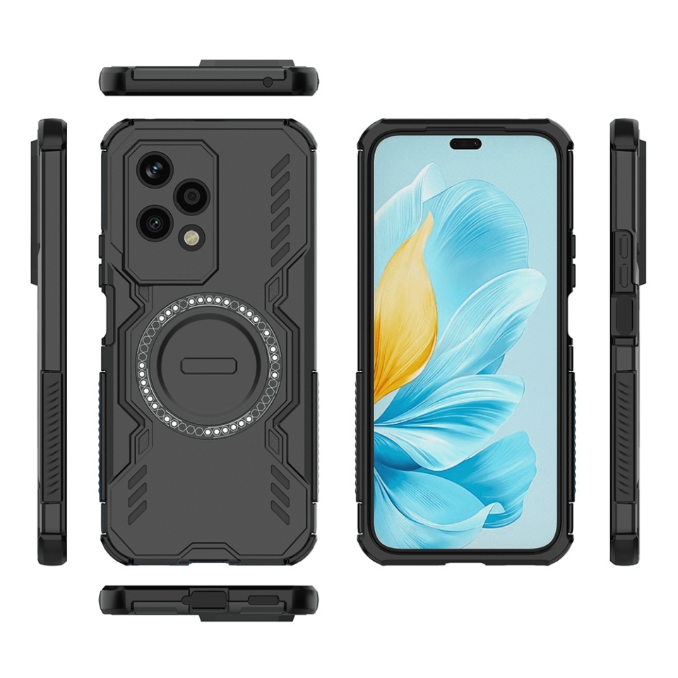 Husa pentru Honor 200 Lite, SKYDDAR INOVATION, ArmorMag, Magsafe, set cu sticker, Negru - 2 | YEO