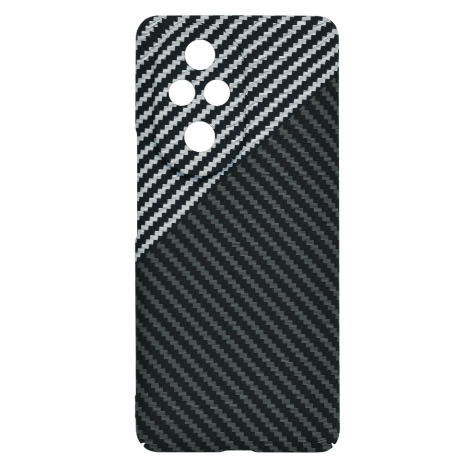 Husa pentru Honor 200 Pro, SKYDDAR INNOVATION, textura carbon, Carbonite FiberShell, set cu sticker, Gri, - 3 | YEO