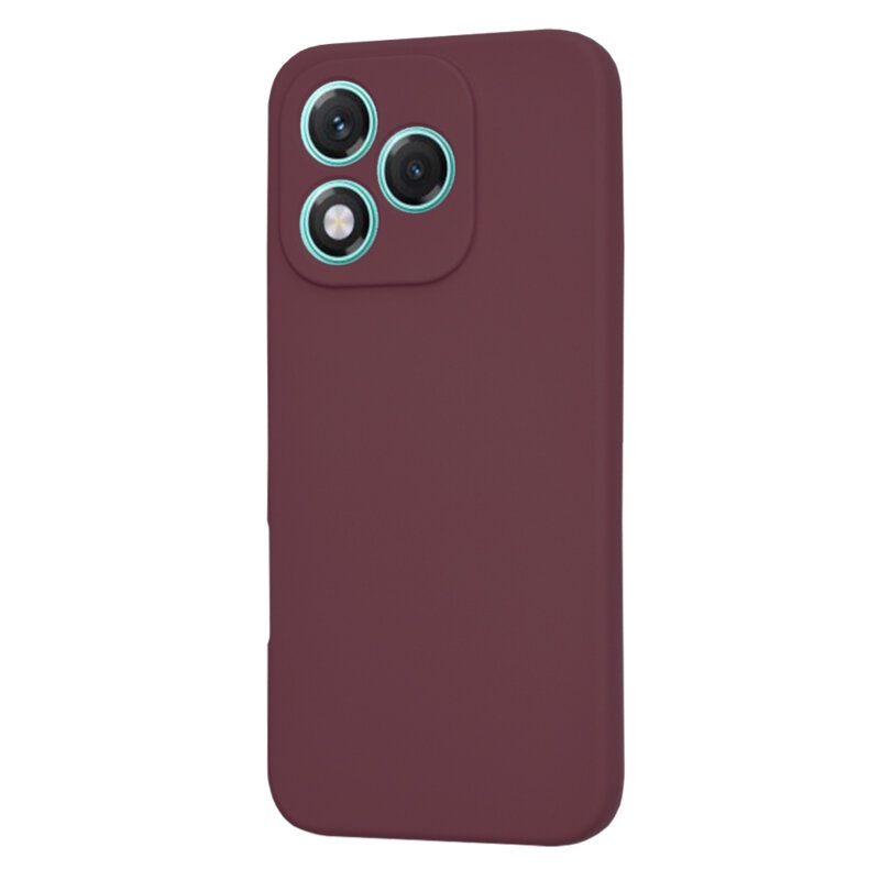 Husa pentru Honor 400 Lite, SKYDDAR INNOVATION, din Silicon Catifelat, SoftElegance , Bordo, set cu sticker - 2 | YEO