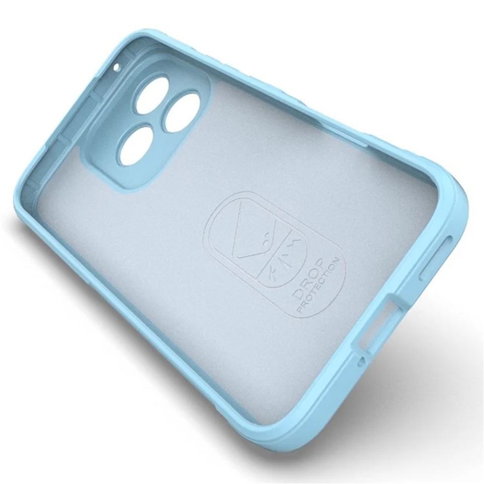 Husa pentru Honor 400 Lite, SKYDDAR INNOVATION, Magic Shield, din Silicon Mat, set cu sticker, Bleu - 3 | YEO