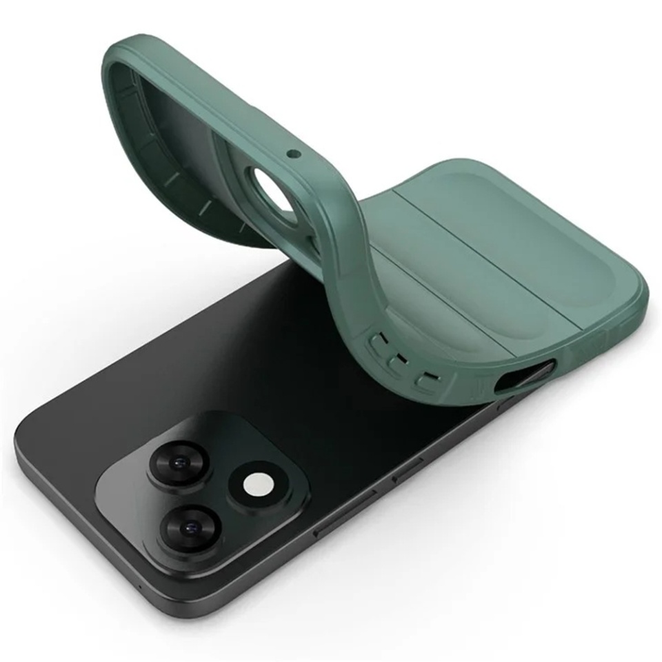 Husa pentru Honor 400 Lite, SKYDDAR INNOVATION, Magic Shield, din Silicon Mat, set cu sticker, Verde - 3 | YEO