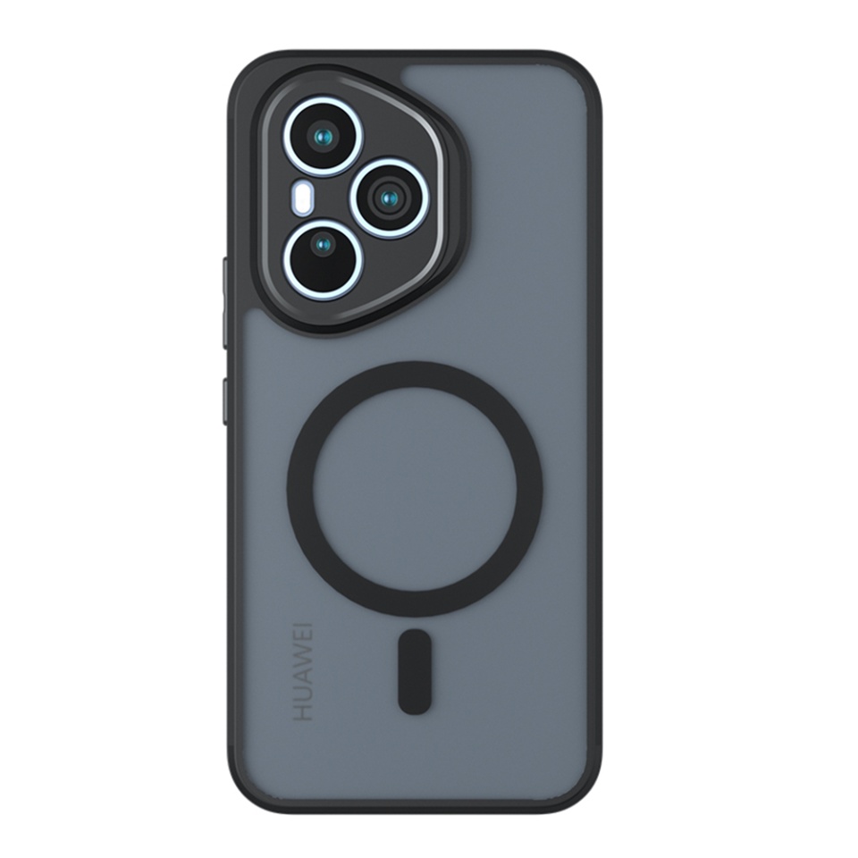 Husa pentru Honor 400 Pro, SKYDDAR INNOVATION, PureFrost MagSafe, AntiSoc, set cu sticker, Negru frost - 1 | YEO