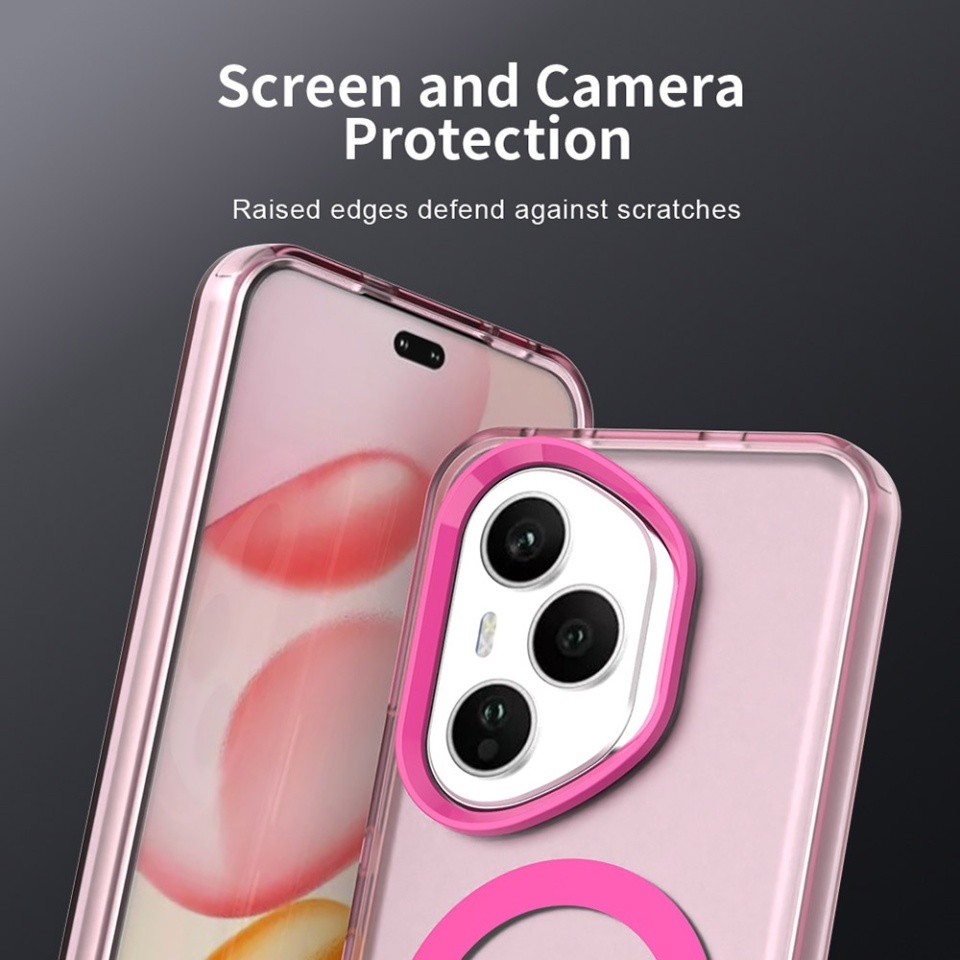 Husa pentru Honor 400 Pro, SKYDDAR INOVATION, CandyCase, Magsafe, set cu sticker, Roz - 2 | YEO