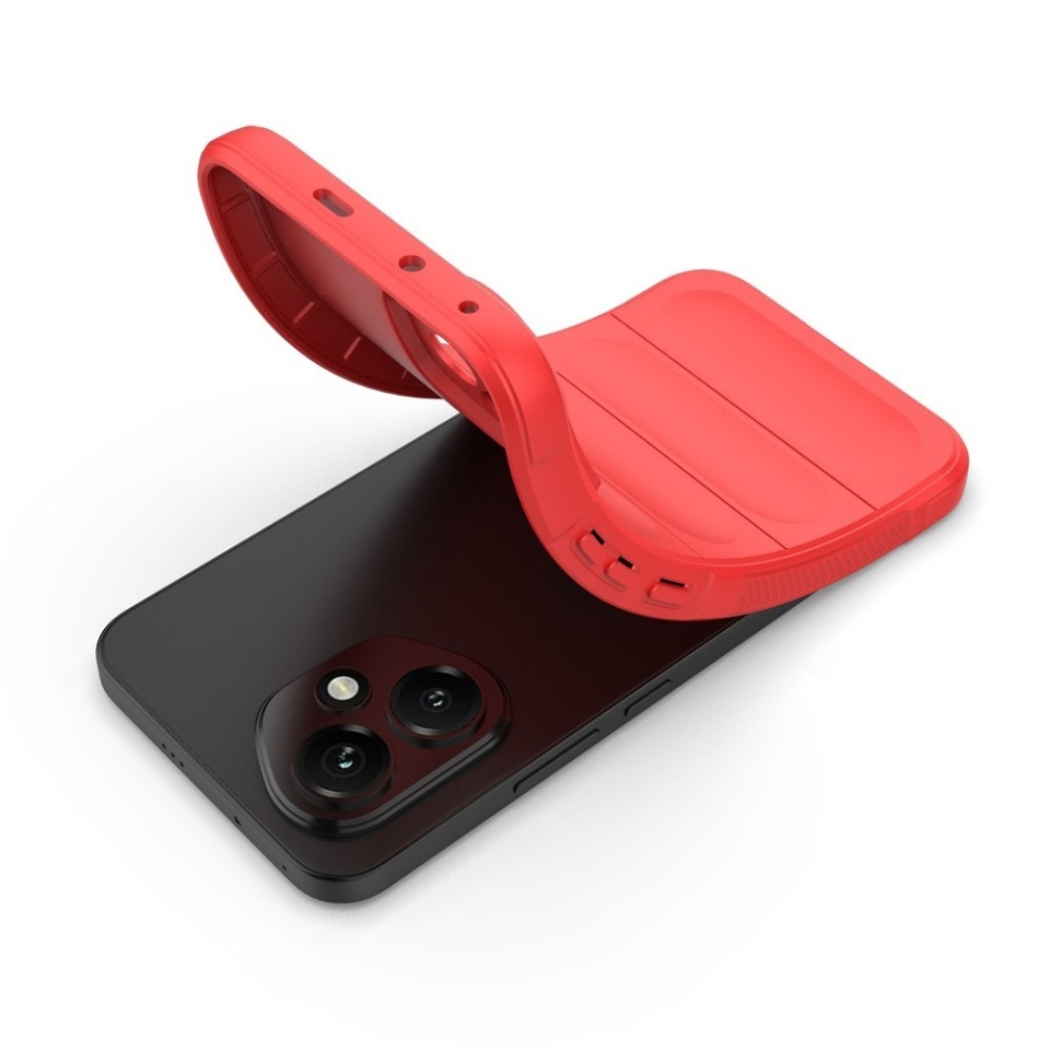 Husa pentru Honor 400, SKYDDAR INNOVATION, Magic Shield, din Silicon Mat, set cu sticker, Rosu - 2 | YEO