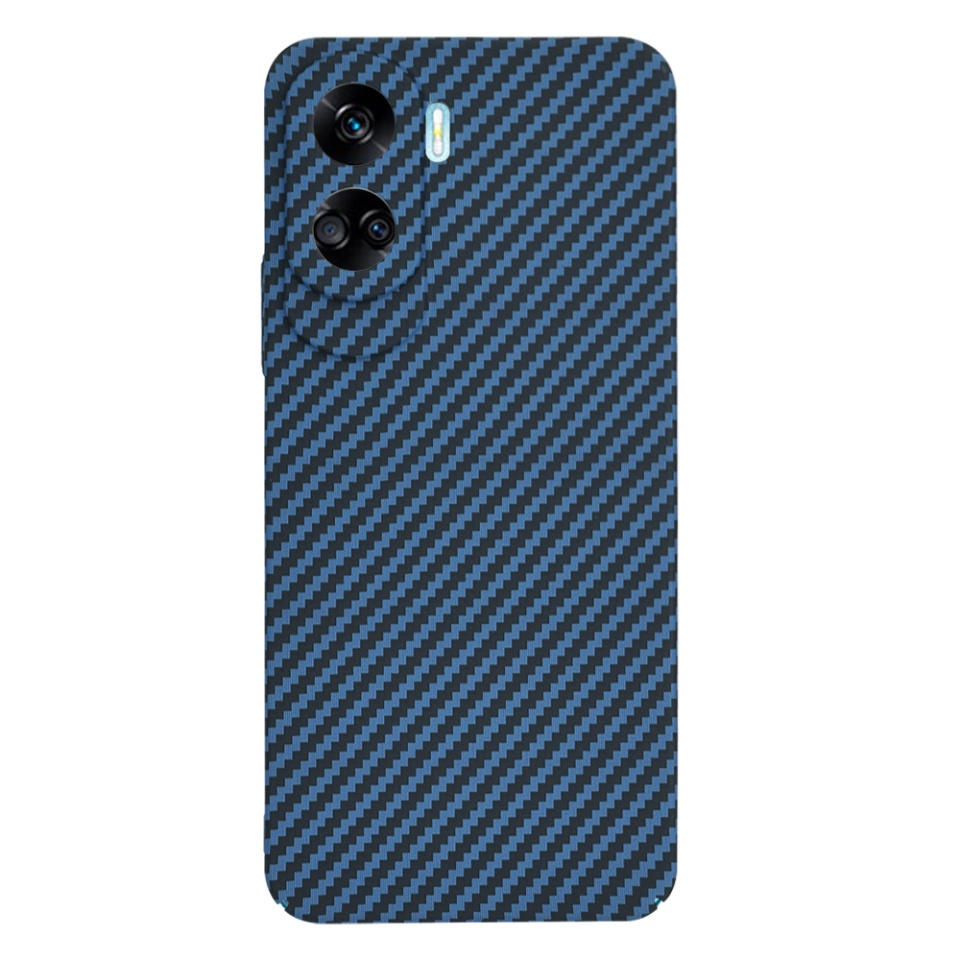 Husa pentru Honor 90 Lite, Finisaj Premium cu Textura de Carbon, Design Elegant, SKDR CarbonFlex - Cyan - 2 | YEO