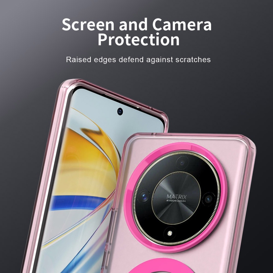 Husa pentru Honor Magic6 Lite, SKYDDAR INOVATION, CandyCase, Magsafe, set cu sticker, Roz - 2 | YEO
