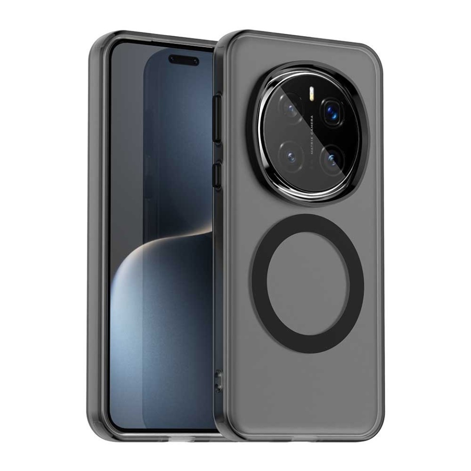Husa pentru Honor Magic7 Pro, SKYDDAR INOVATION, CandyCase, Magsafe, set cu sticker, Negru