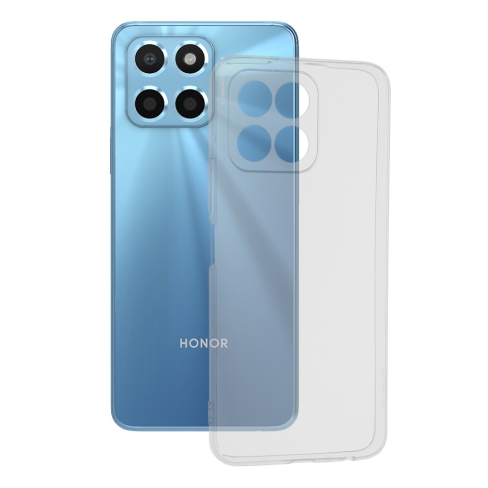 Husa pentru Honor X6 / X8 5G / 70 Lite, SKYDDAR INNOVATION, ClearGuard, din silicon transparent, set cu sticker, Transparenta