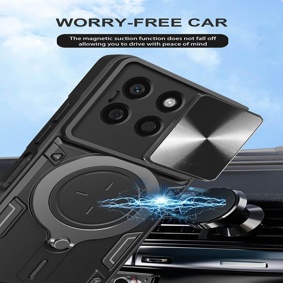 Husa pentru Honor X8c, SKYDDAR INNOVATION, SafeCover cu Inel Magnetic, Protectie Camera, set cu sticker, Albastru - 2 | YEO