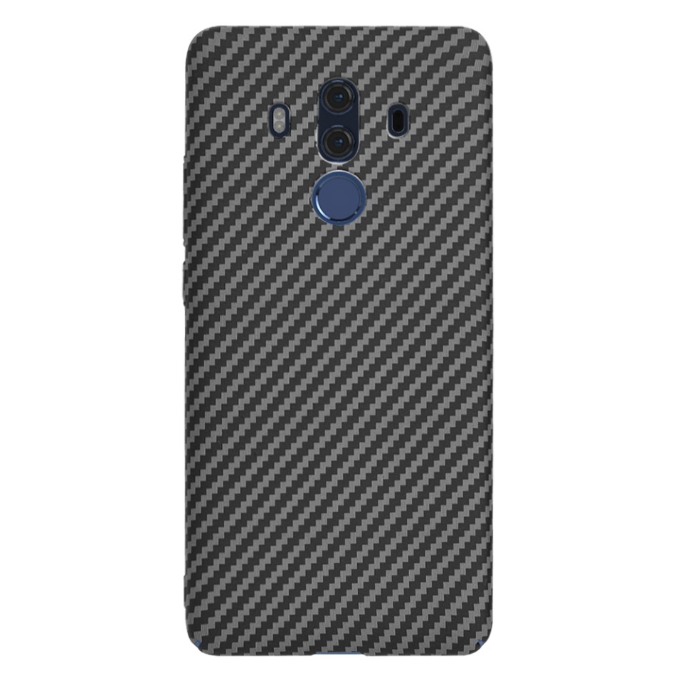 Husa pentru Huawei Mate 10 Pro, SKYDDAR INNOVATION, textura carbon, Carbonite FiberShell, set cu sticker, Negru, - 2 | YEO