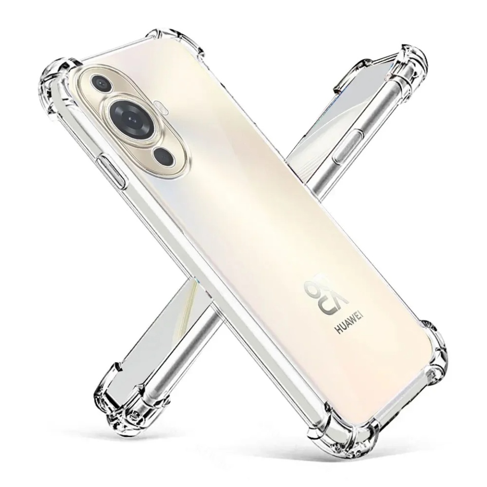 Husa pentru Huawei nova 11 / nova 12s , SKYDDAR INNOVATION, Shockproof Clear din Silicon Slim, Transparenta, set cu sticker