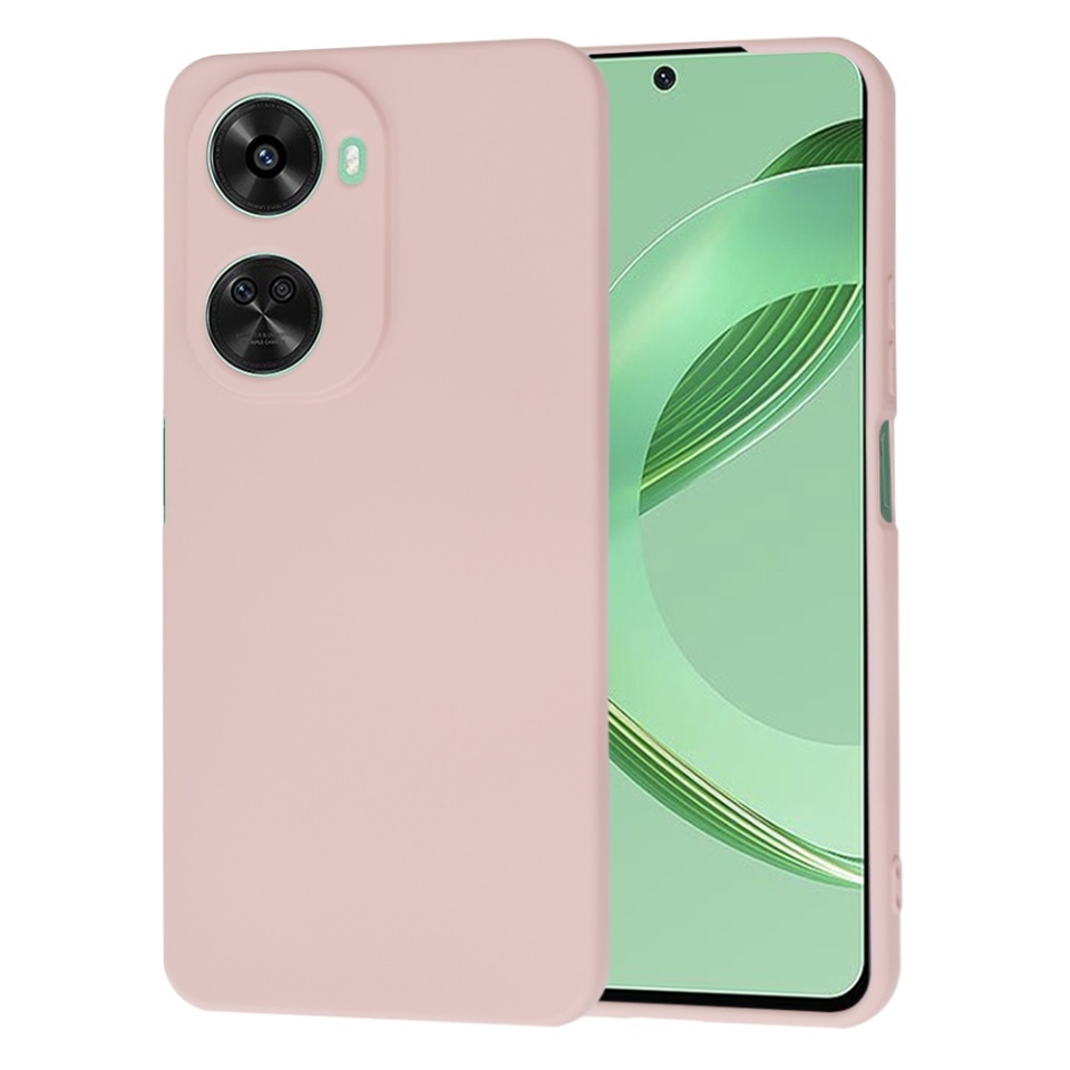 Husa pentru Huawei nova 11 SE / nova 12 SE, SKYDDAR INNOVATION, din Silicon Catifelat, SoftElegance, set cu sticker, Roz pudra