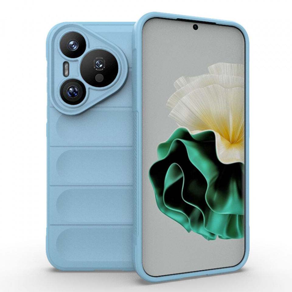 Husa pentru Huawei Pura 70 eleganta, din silicon mat, SKDR Vogue - Bleu