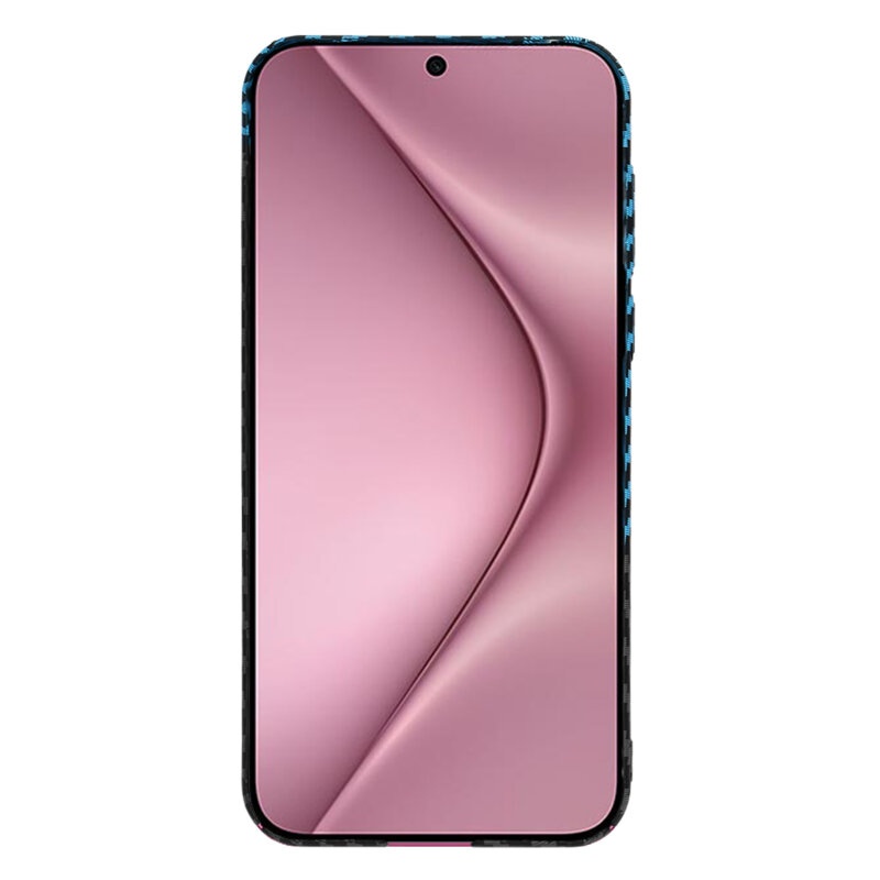 Husa pentru Huawei Pura 70, Finisaj Premium cu Textura de Carbon, Design Elegant, SKDR CarbonFlex - Bleu - 1 | YEO