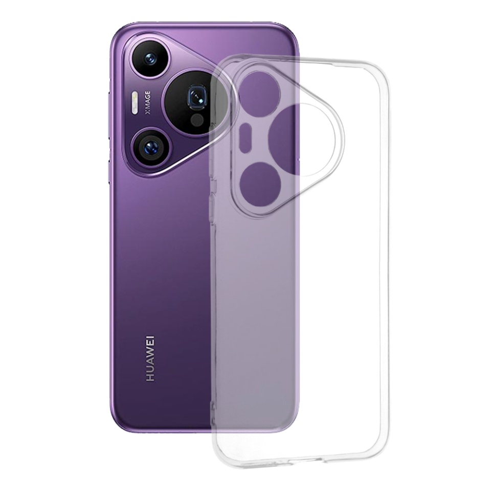 Husa pentru Huawei Pura 70 Pro din silicon transparent, SKDR ClearGuard - Transparent